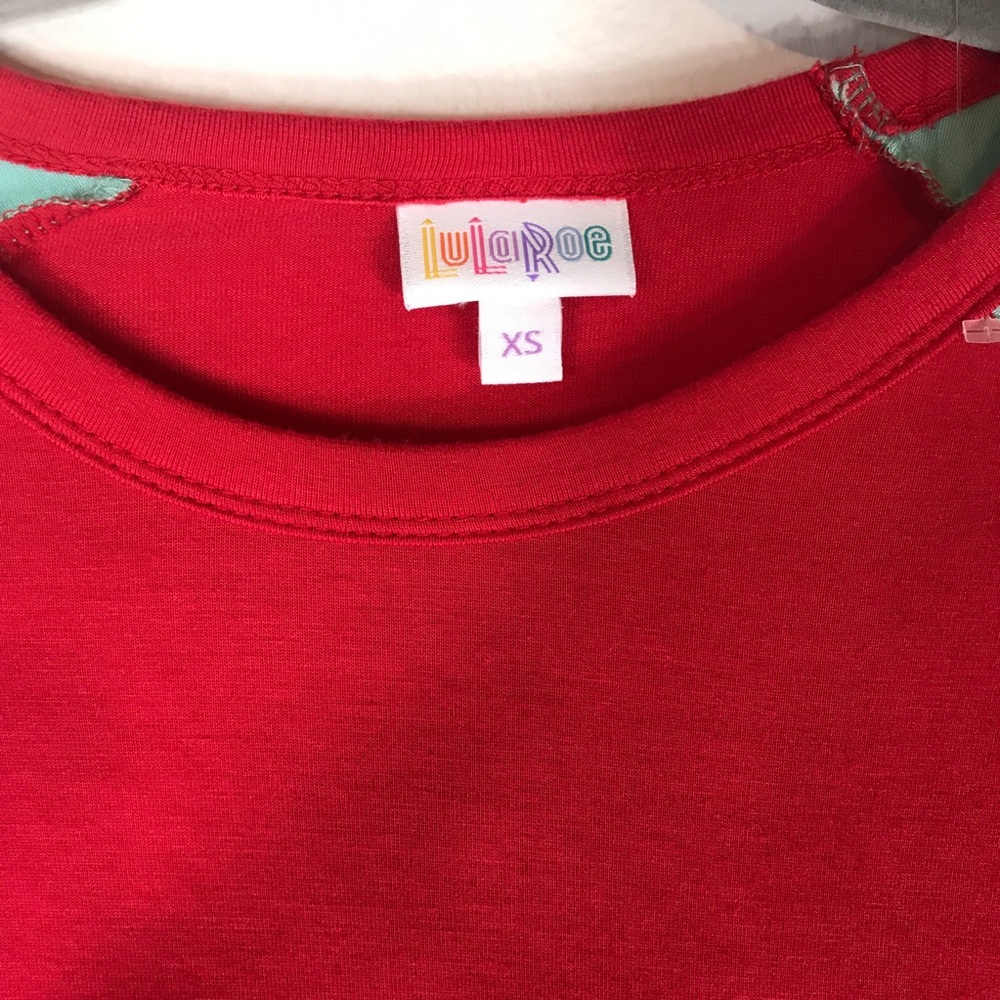Lularoe Randy Raglan Tee❤️💙🇺🇸 - Picture 2 of 3